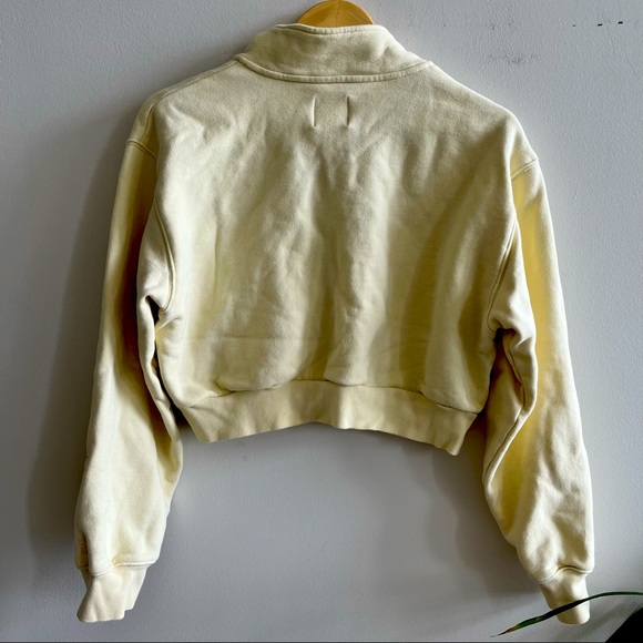 Yellow crop Aritzia 1/4 zip - Picture 3 of 4